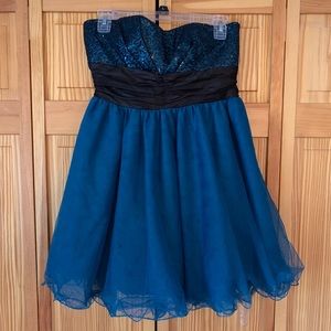 Speechless Teal Sequin Homecoming Prom Dress 7